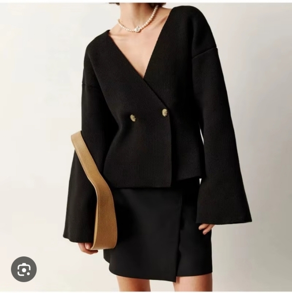 Joie Sweaters - NWT Double Breasted Joie Black Cardigan